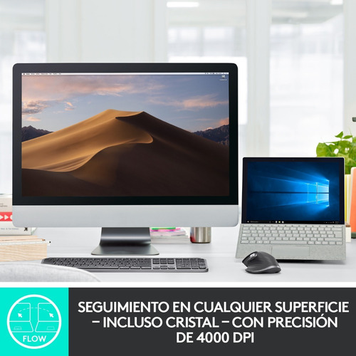 Imagen 10 de 11 de Teclado bluetooth Logitech Master Series MX Keys QWERTY español España color grafito con luz blanca