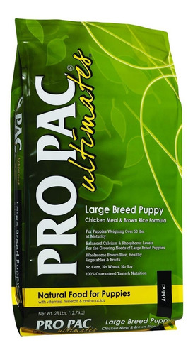 Imagen 2 de 4 de Alimento Perros Puppy Raza Grande Pro Pac Pollo Arroz 2,5 Kg