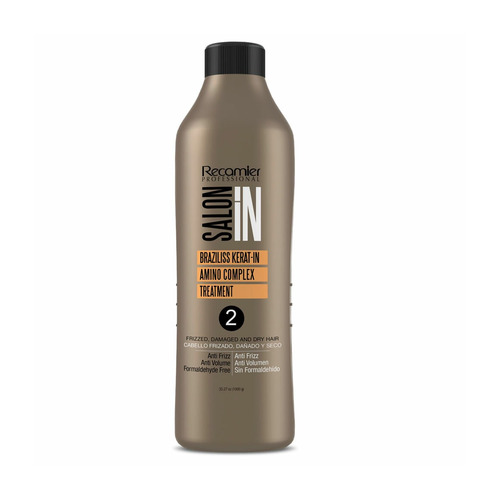 Imagen 1 de 1 de Shock de queratina Salon In Braziliss Kerat-In Amino Complex Treatment antifrizz de 1000mL