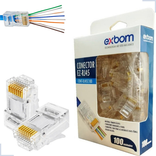 Kit Teste Cabo Rede + Alicate Crimpar Rj45 Ez + 100 Conector