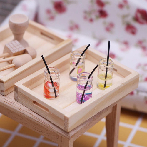 L Modelo De Bandeja De Madera En Miniatura For Casa De