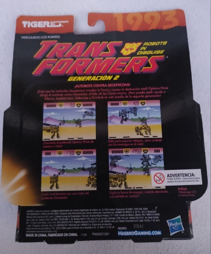 Transformers Juego Video Lcd Portátil Retro Tiger Electronic