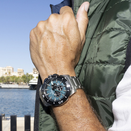 Reloj Festina F20641/3 Hombre Acero Cronómetro 10 Bar Color Del Fondo 3 Color De La Malla Plateado Color Del Bisel Negro