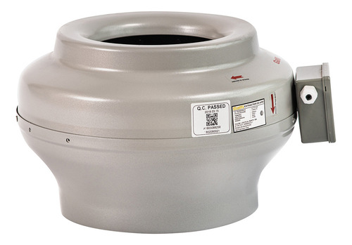 Extractor De Aire Entre Conducto Chapa 4 (10 Cm) Gatti Ventilación Gris