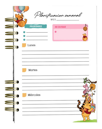 Planner 2025 Winnie The Pooh - Personalizada Temática