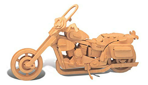 Puzzle De Desconcierto, Inc. 3d De Madera Natural - Motocicl