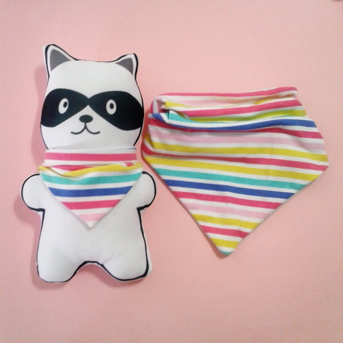 Muñeco Apego Con Babero Bandana Rayas
