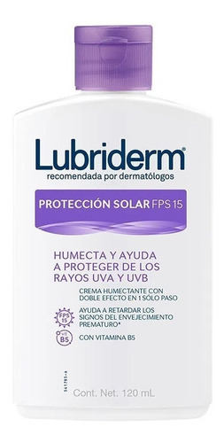  Crema protectora para cuerpo Lubriderm Corporal Crema Corporal LUBRIDERM Protección Solar UV 15 200 ml en pomo de 120mL/200g