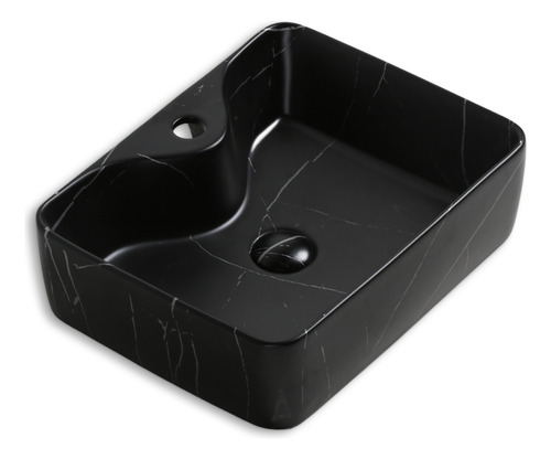 Cuba De Apoio Retangular Com Mesa 49x38cm Mármore Preto