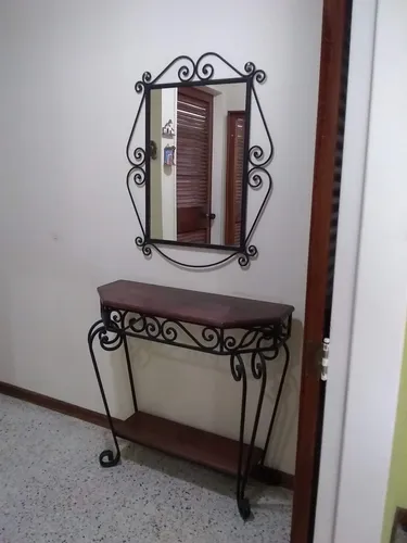 comprar Consola De Hierro Forjado Y Madera Con Espejo comprar Consola De Hierro Forjado Y Madera Con Espejo