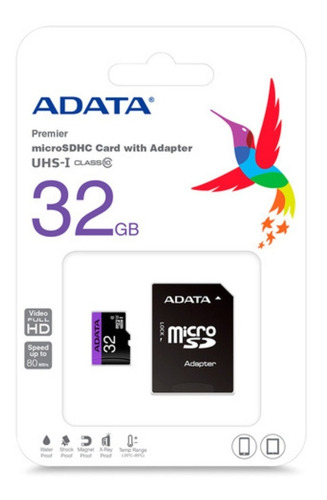 Tarjeta Microsd 32gb Con Adaptador Adata