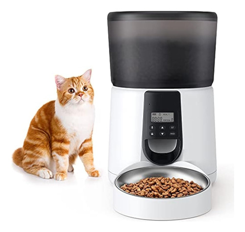 Comedero Automático Mejorado Para Gatos, Dispensador De Comi