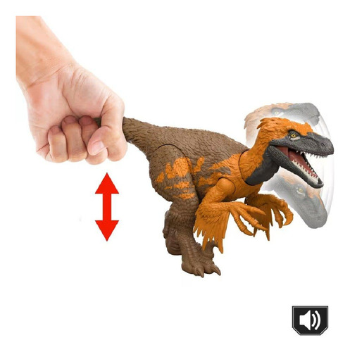 Jurassic World Rebirth Rugido Selvagem Utahraptor - Mattel