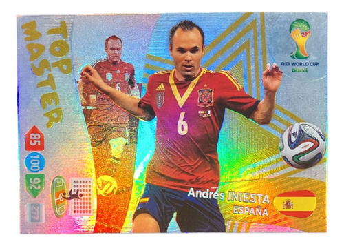 Carta Andres Iniesta - Top Master Mundial Brasil 2014 