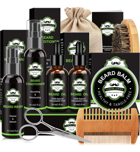 Kit De Barba Para Homens Com Sabonete De Barba, Condicionado