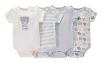 Comprar 4 Piezas Pañaleros Set Algodón Manga Corta Bebés Niño Niña