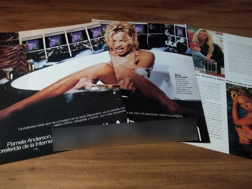 (a266) Pamela Anderson * Clippings Revista 3 Pgs * 1998