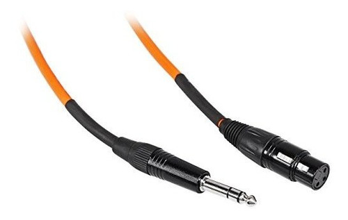 Rockville Rcxfb25o 25 Hembra Xlr A 1/4 Trs Cable Naranja, 10