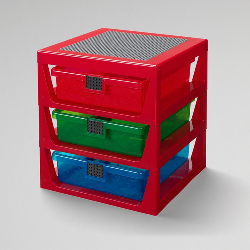 Imagen 4 de 10 de Lego Canastos Contenedores Mesa 3 Cajones Storage Rack