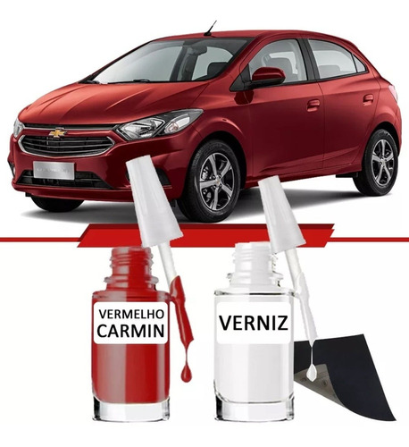 Tinta Tira Risco Automotivo Chevrolet Onix Vermelho Carmin