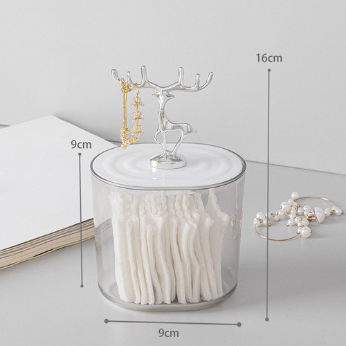 Soporte De Almohadilla De Algodón Cosmético De 2 Piezas