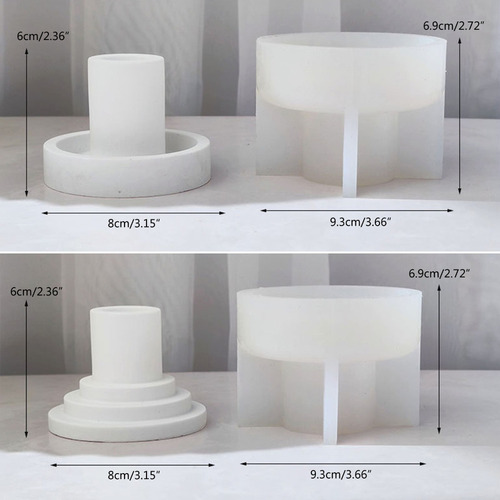 Candelabro (1 #mold) Molde De Silicona Fundido Con Epoxi Par