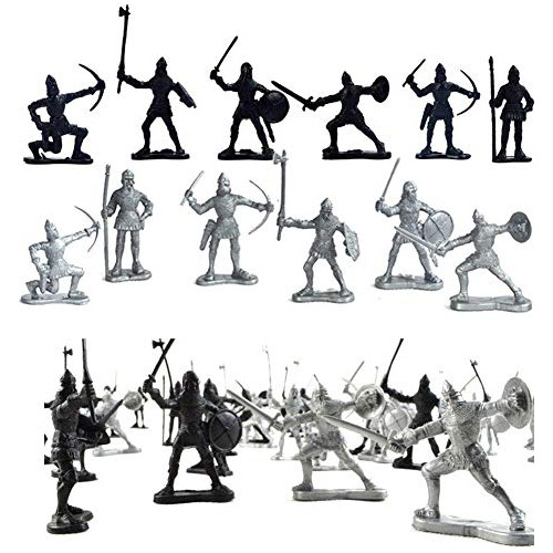 60 Figuras De Soldados Antiguos Juguetes De Edad Media,...
