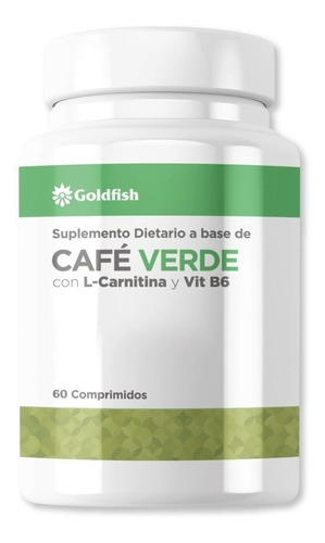 Imagen 1 de 5 de Cafe Verde + Carnitina + Vit B6 - Goldfish X 60 Comp.