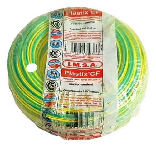 Cable Unipolar Imsa 4mm Corte X 50 M Normalizado Iram Verde
