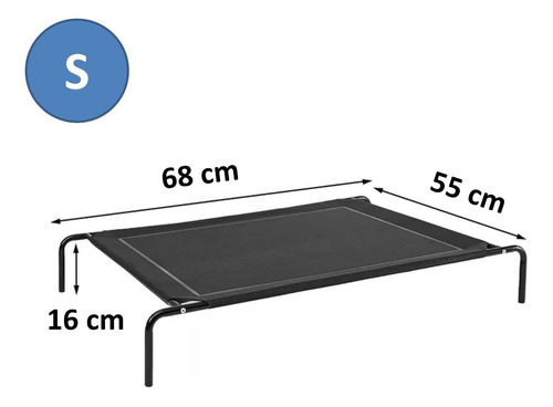 Imagen 2 de 5 de Cama Refrescante En Altura Para Perros Gatos Elevada, Tallas