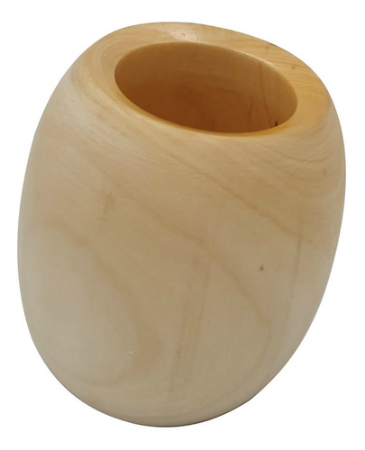 Mate De Madera Blanca Para Pintar Boca Grande Vitrificado
