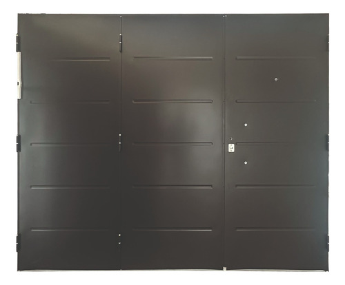 Porton De Garage Doble Chapa Inyectado Con Pintura Final. Negro