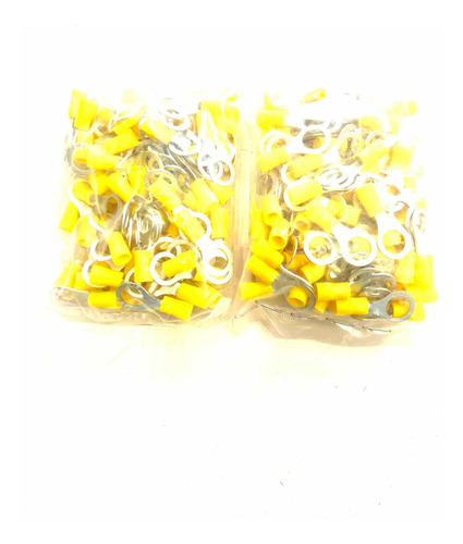 200 Piezas Terminal Zapata Ojillo 3/8 Calibre 12-10