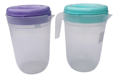 Set 2 Jarra De Plástico 3.7 Litros Resistente Con Tapa