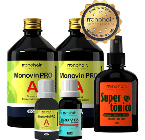 Kit Monovin Pro A + Tônico Poderoso (5 Itens) - Original