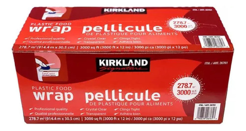 Kirkland Signature Plástico Adherente Alimentos Rollo 914 Mt