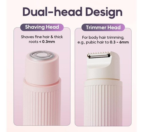 Afeitadora Corporal Para Mujer, 2 En 1 Para Afeitar El Vello