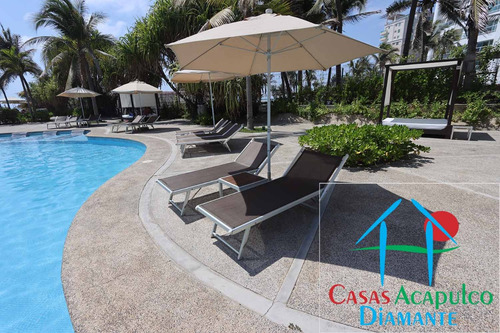 Cad Mayan Lakes 1-501. En Condominio Con Club De Playa. Terraza Con Vista A La Alberca Y Jardines