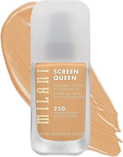 Maquillaje Milani Screen Queen Foundation 250 Natural Bisque