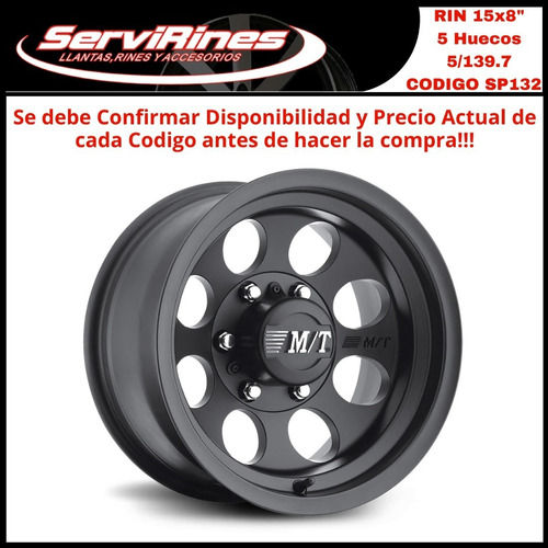 Juego Rin 15 Original Mickey Thompson (5/139.7) Sp132 Nuevo