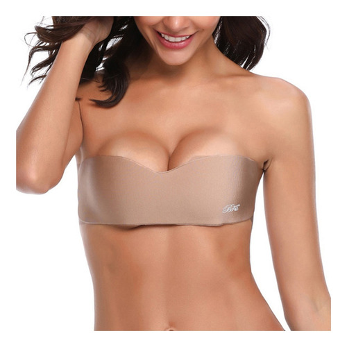 Sin Tirantes Invisible Push Up Bra Cinta De Silicona Pull-up