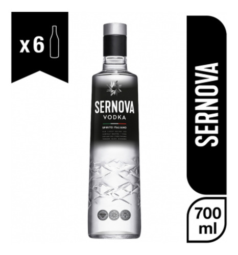 Vodka Sernova Clásico 700cc X6