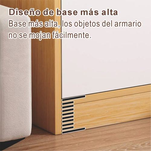 3 Cajones Mueble De Almacenamiento Aparador Multifuncional Roble