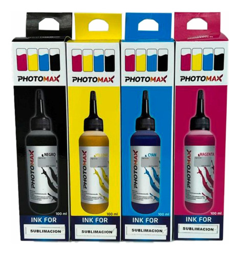 Kit X 4 Tintas Sublimacion Epson  Photomax Koreana