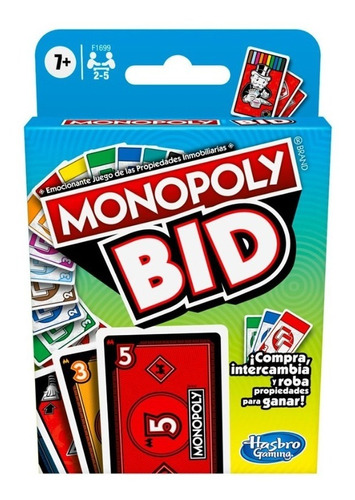 Juego De Cartas Monopoly Bid Original Hasbro