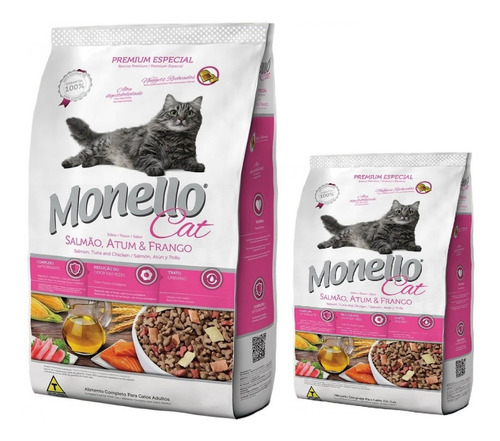 Monello Gato Adulto Salmon 15+2kg Con Regalo