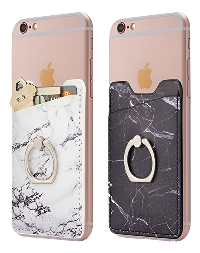 Cardly (two) Finger Ring Y Cell Phone Stick On Wallet Bolsil