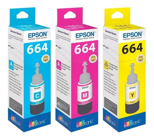 Imagen 14 de 18 de Tinta Epson 70ml Cyan O Amarillo O Magenta 664 L200 210 355