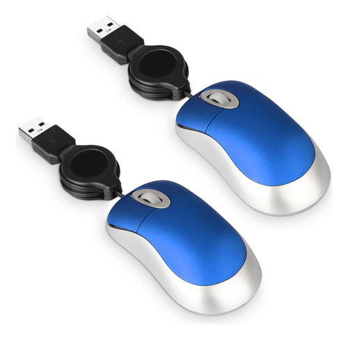 Mouse Eeekit Mini/plateado Azul 2 Und