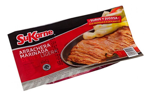 Arrachera de Res SuKarne Ligera 600g